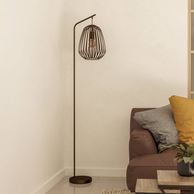 EGLO Vloerlamp Espinal, geborsteld brons, hoogte 170 cm, metaal E27