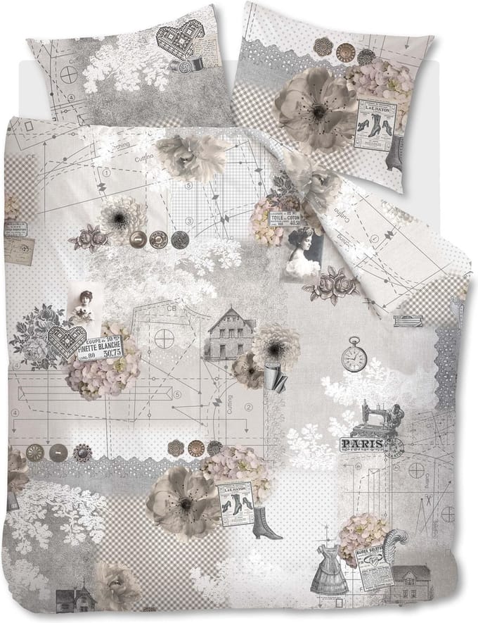Beddinghouse Antique Dekbedovertrek - Eenpersoons - 140x200/220 cm - Zand