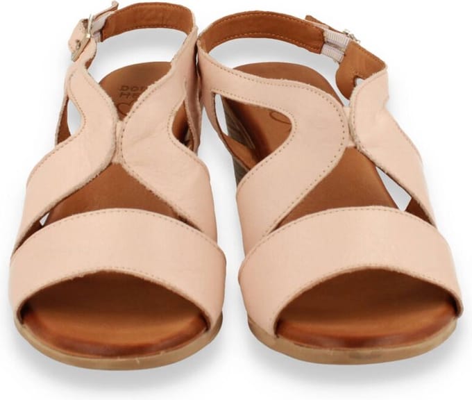 Double Heart Dames Sandaal Nude | Roze | Maat: 38