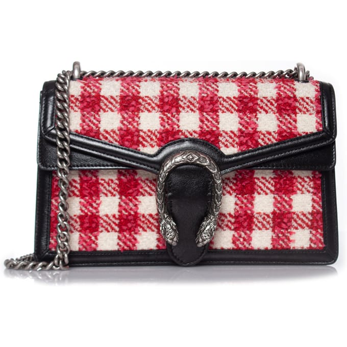 Gucci Dionysus tweed geruite tas