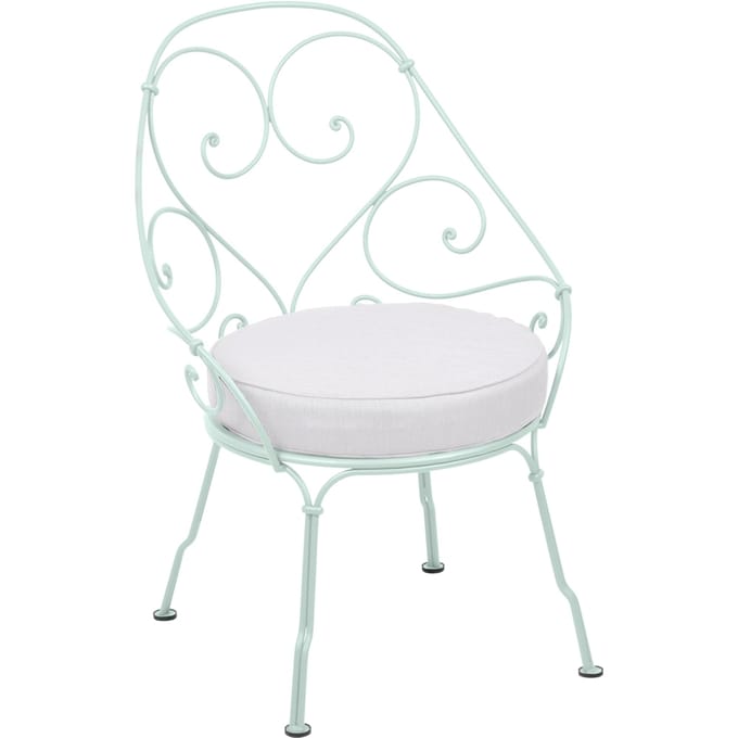 Fermob 1900 Fauteuil Cabriolet - A7 gletsjermunt - flanelgrijs