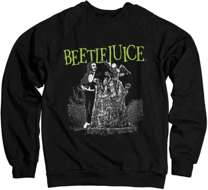 Beetlejuice Sweater/trui -XL- Headstone Zwart