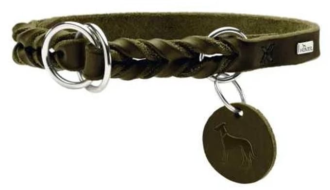 Hunter Hondenhalsband Solid Education Olive Maat L-XL