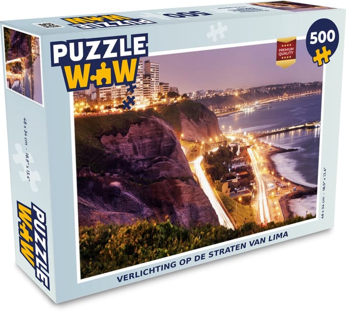Puzzel Verlichting op de straten van Lima - Legpuzzel - Puzzel 500 stukjes