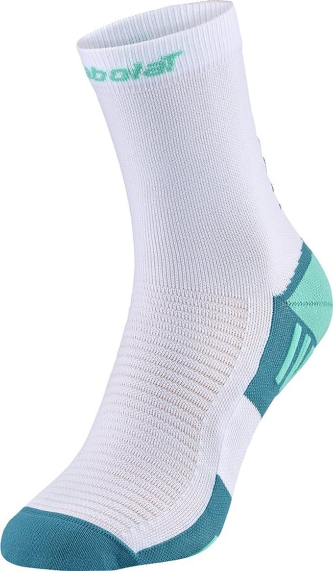 Babolat half hoge / mid - calf padelsokken - wit / groen - maat 47/50