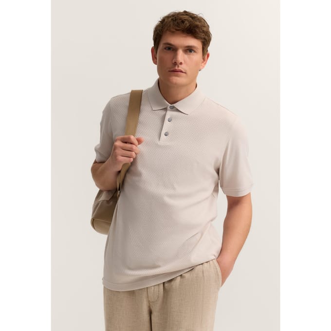 Bugatti Herren Poloshirt met katoenen structuur