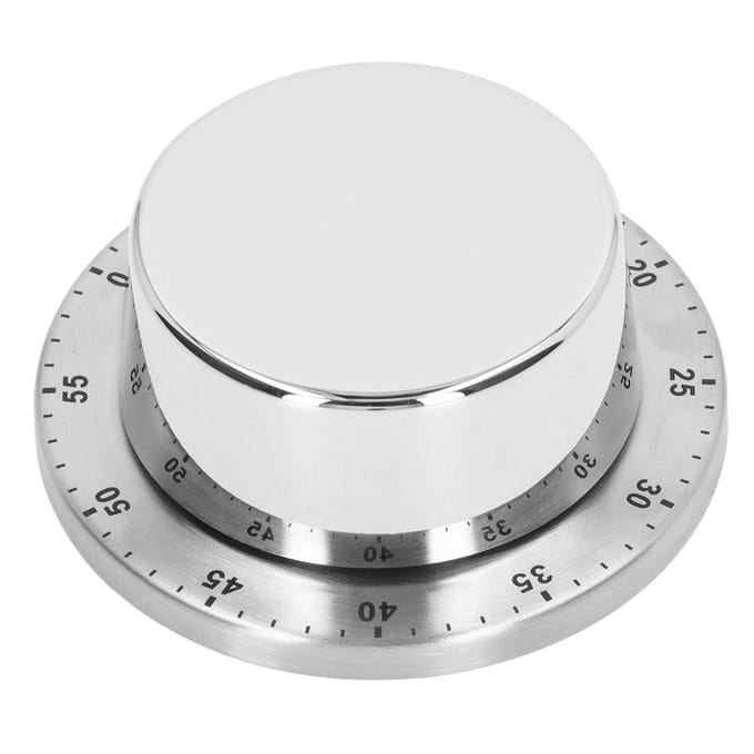 Keuken Mechanische Timer 304 Roestvrij Staal Magnetische Zuignap Chef Kooktimer Klok Wit