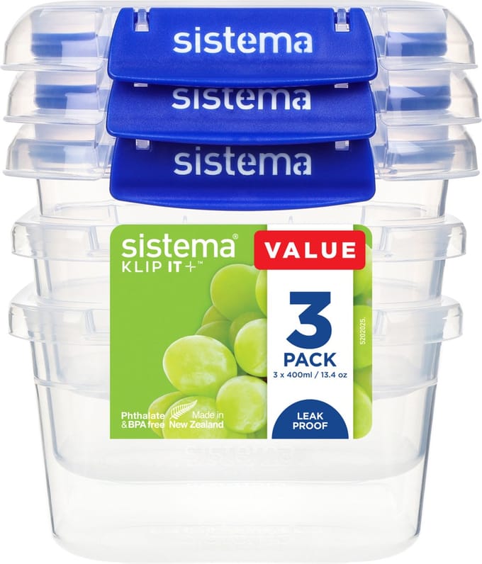 Sistema Rectangle Klip It Plus 3Pack 400ml