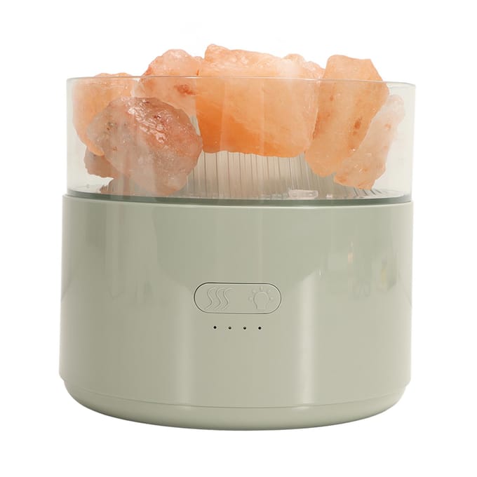 Aroma Lamp Luchtbevochtiger Kleurrijk Comfortabel Multifunctioneel Kristalzout Licht Diffuser DC5V 200ML groen