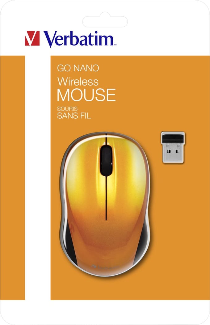 Verbatim GO NANO - Muis - Optisch - Oranje