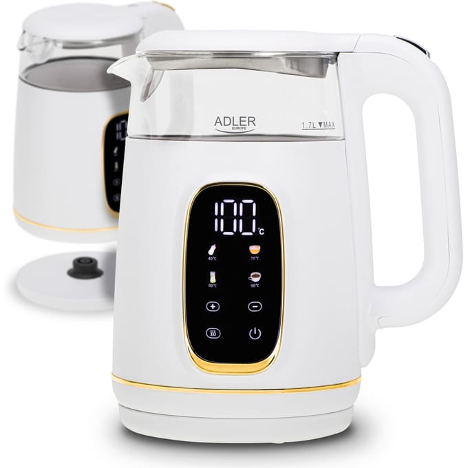 220W 1,7L waterkoker glas handmatige temperatuurinstelling temperatuuronderhoudsfunctie