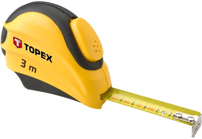 Topex - Rolmaat - Staal - 3m - Ergonomisch Ontwerp