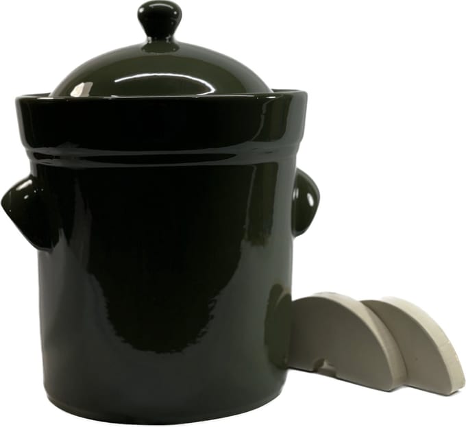 Zuurkoolpot 10 liter (Olijf/Buik model) - Fermentatiepot 10 liter