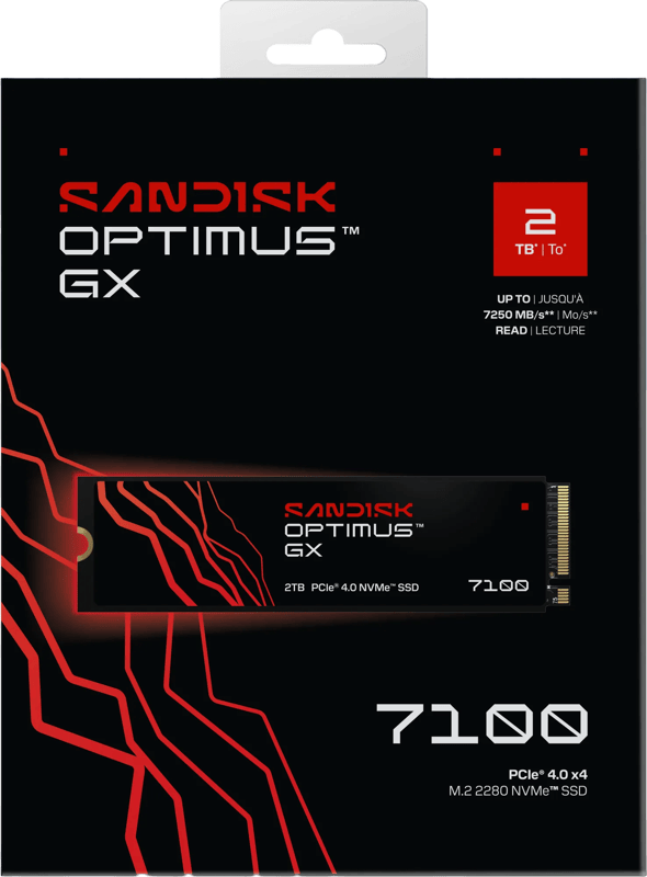 SANDISK Optimus GX 7100 SSD - 2TB - PCIe 4.0 - M.2 2280