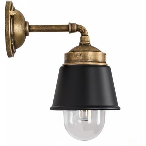 KS Verlichting Kostas Brass 90 Muurlamp Brons/Zwart