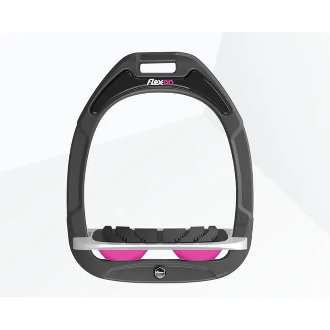 Ingeloten stijgbeugels Grip Antraciet/Grijs/Roze Flex-On Green Composite