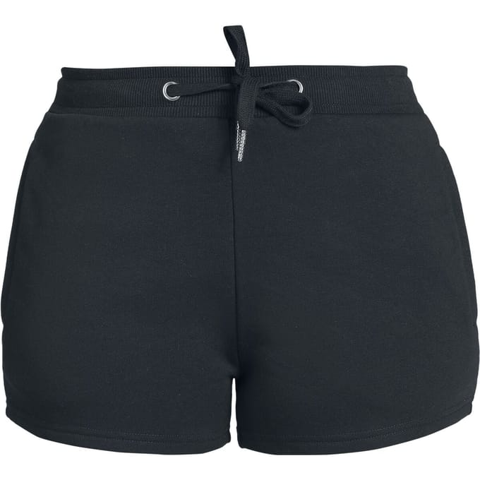 R.E.D. Rock-Engineered Design zwarte shorts met trekkoord en rechte snit - Dames - M