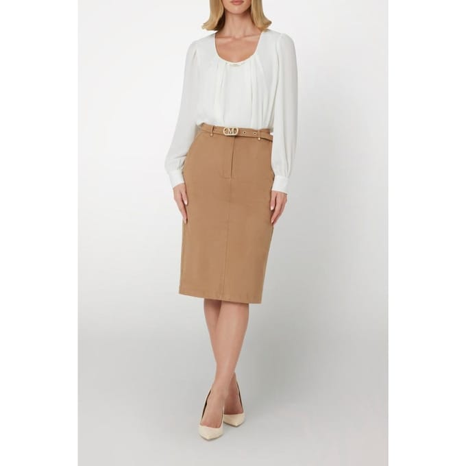 GUESS Ingrid Midi Skirt Macchiato Multi Größe: 48 | Midiröcke Outlet | Damen