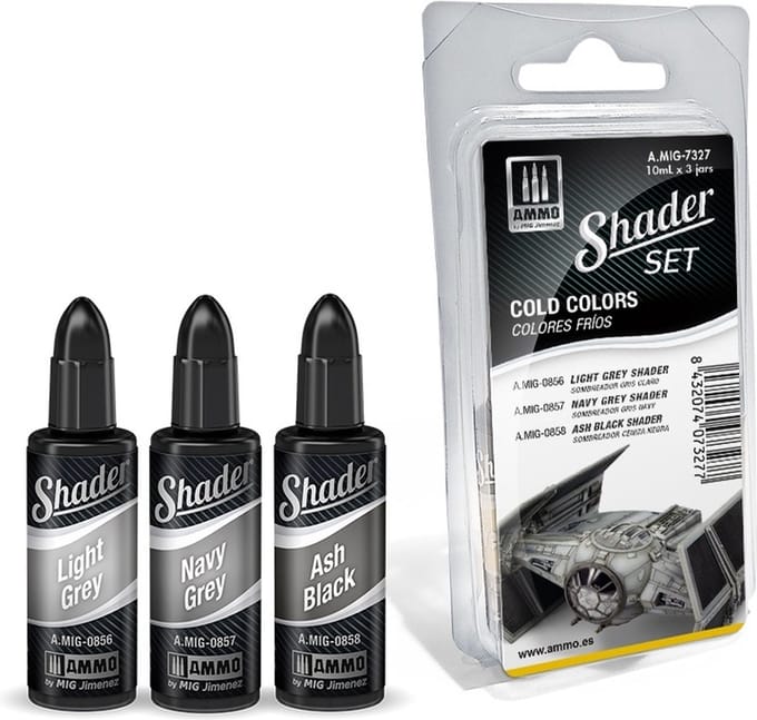 AMMO by Mig Jimenez Hobbyverf - MIG 7327 Shader Set - Cold Colors Verf set - 3x 10 ml