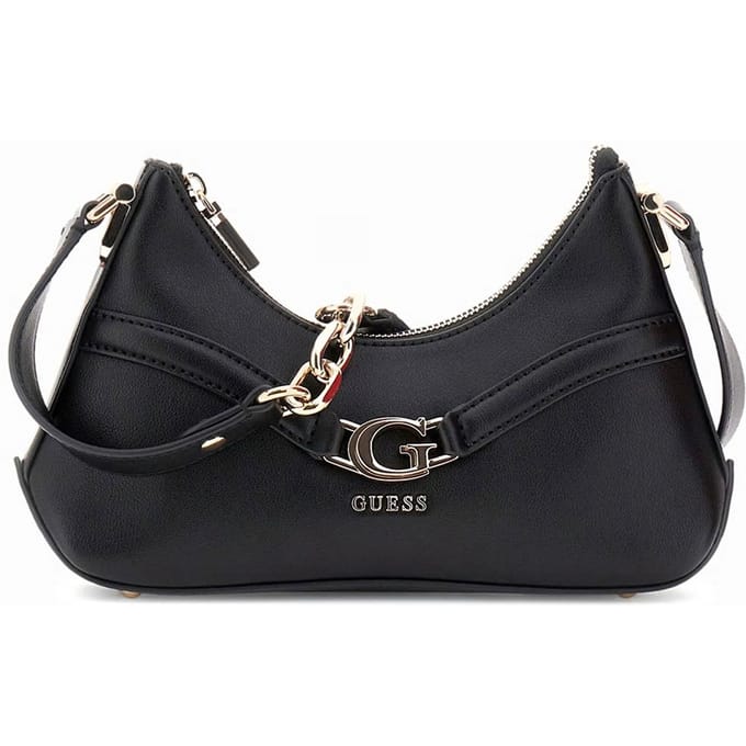 GUESS schoudertas Dea Crossbody Top Zip Black zwart