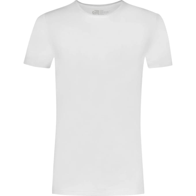 Ten Cate Basics organic cotton stretch t-shirt wit 2-pack voor Heren | Maat XXL