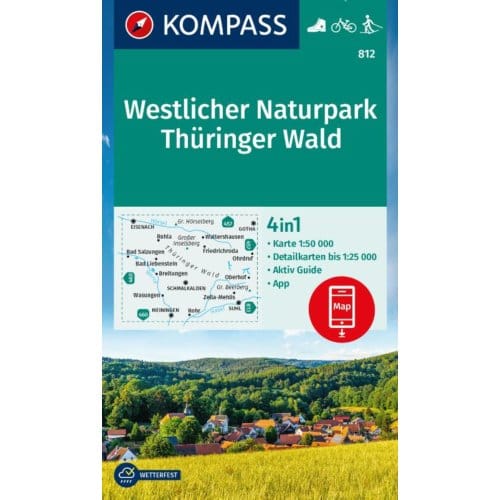 Kompass Wk812 Westlicher Naturpark Thüringer Wald - Kompass Wanderkarten
