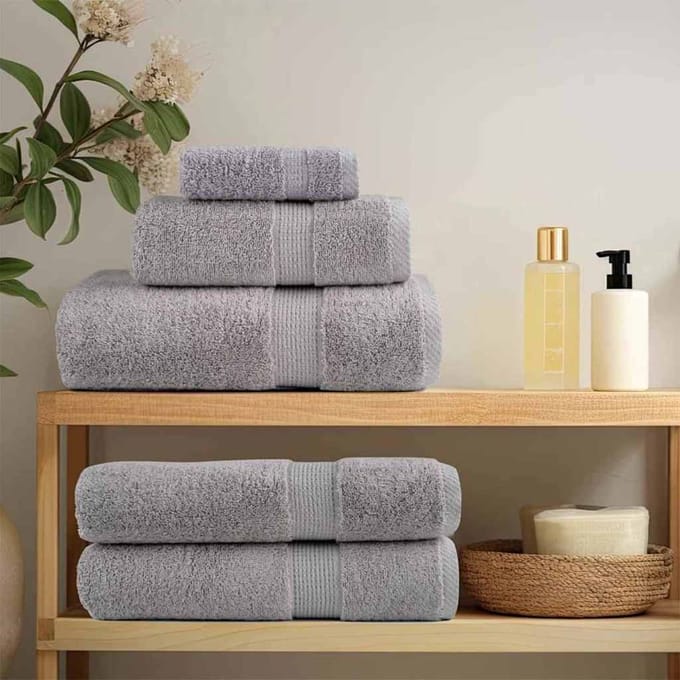 vidaXL - Gastendoek - SOLUND - 10 - st - Grijs - 15 - x - 21 - cm - 550 - gsm