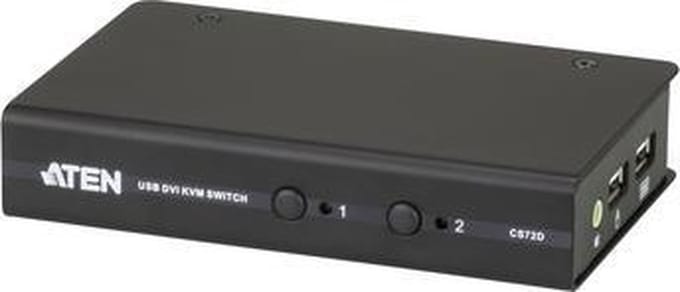 ATEN CS72D KVM Switch DVI, USB, Audio, 2-Poorts