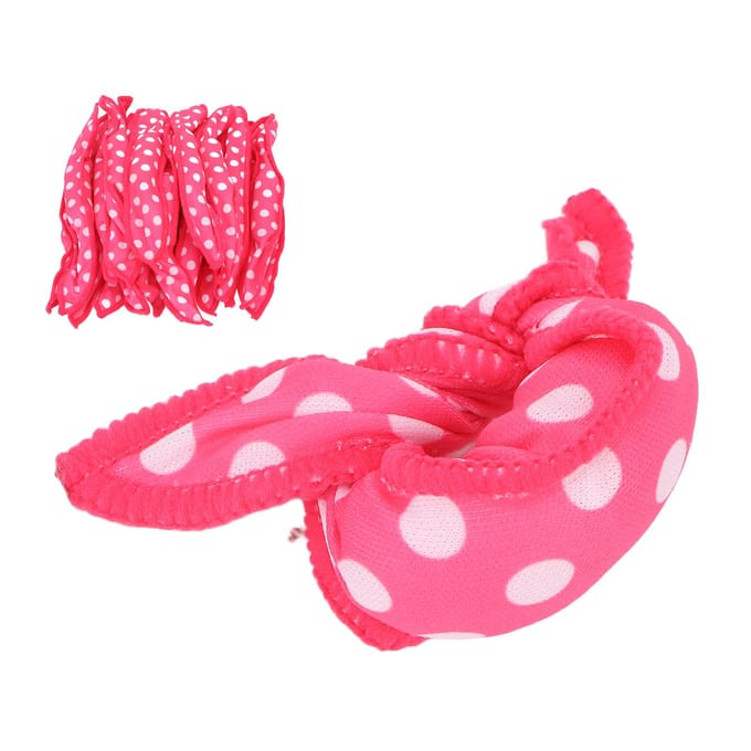 20 stuks Hittevrije Haarrollers Zachte Opvouwbare DIY Spons Haarstyling Rollers om mee te slapen Rozerood pink