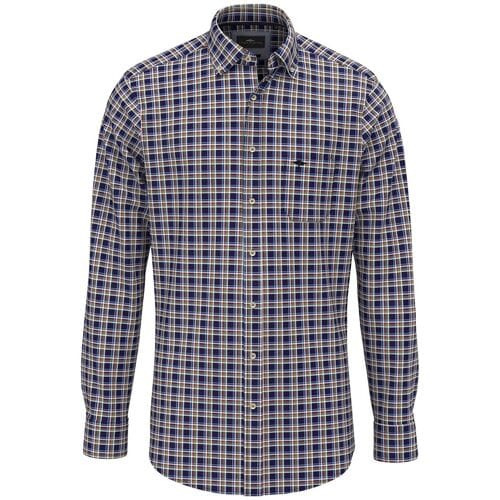 Fynch-Hatton Overhemd Small Multi Check Button Down Navy-Multi / male