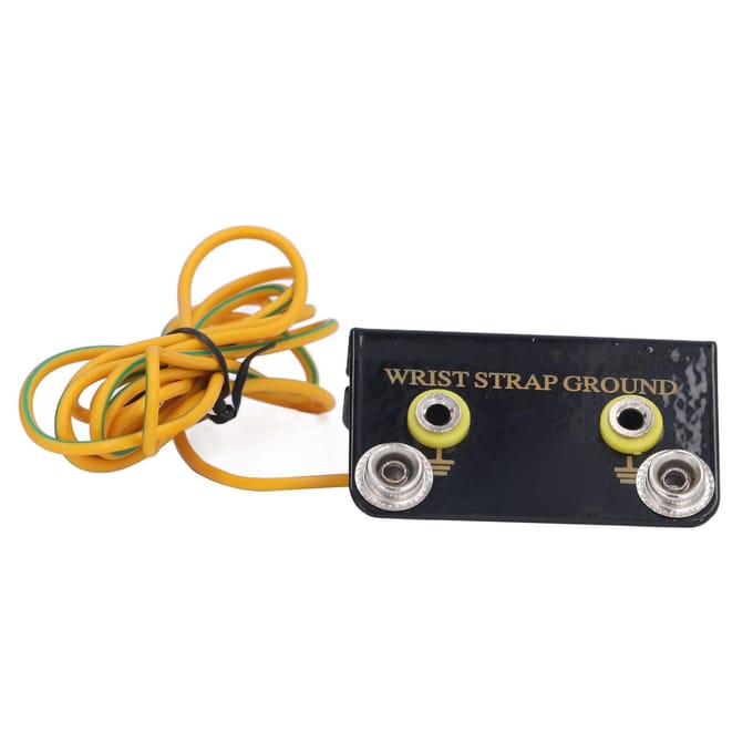 5 Stuks Polsband Aardingsbus Connector ESD Aardingssysteem L-vormig Antistatisch black