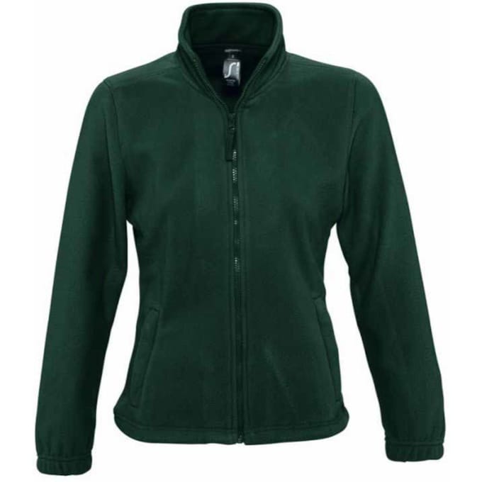 SOLS Dames/dames North Full Zip Fleece Jacket (Bosgroen)