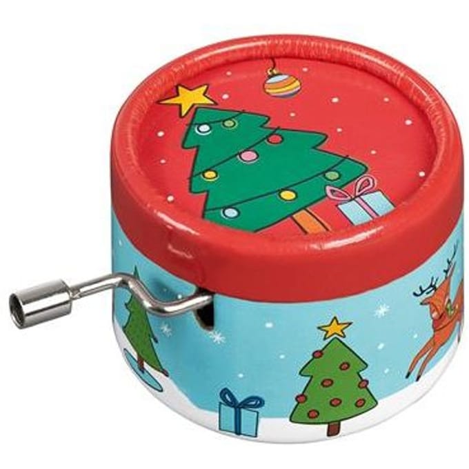 Kerst Muziekdoosje Blauw - Muziekdoos