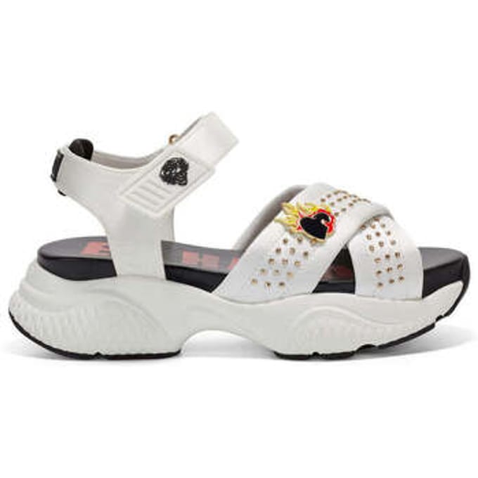 Sandalen met sleehak Ed Hardy Flaming Sandal White