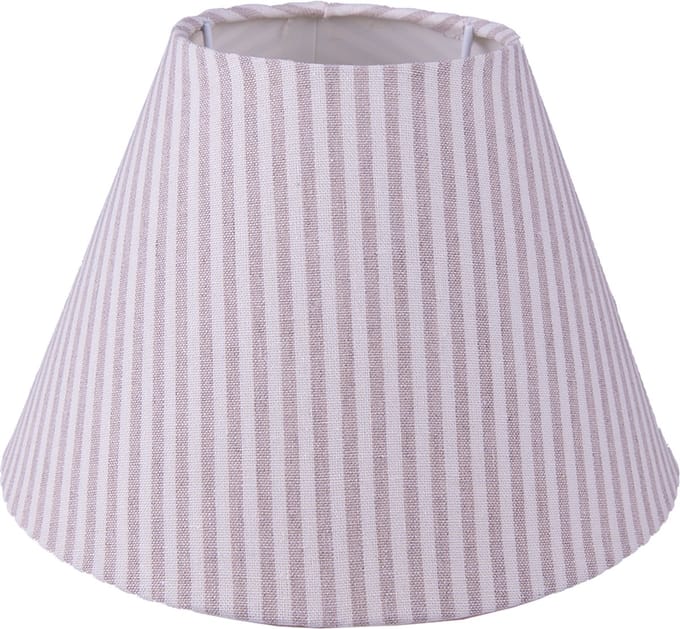 Clayre & Eef Lampenkap Ø 23x15 cm Beige Wit Katoen Strepen
