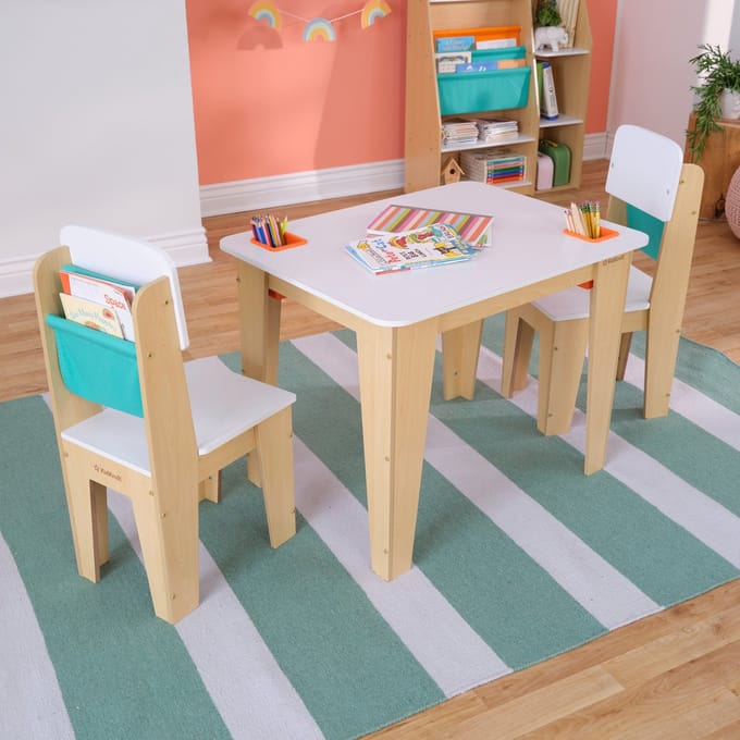 Kidkraft Witte speeltafel kindertafel met 2 stoeltjes