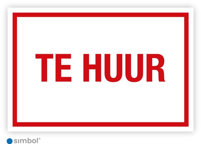 Simbol® - Bord Te Huur - Formaat 20 x 30 cm.