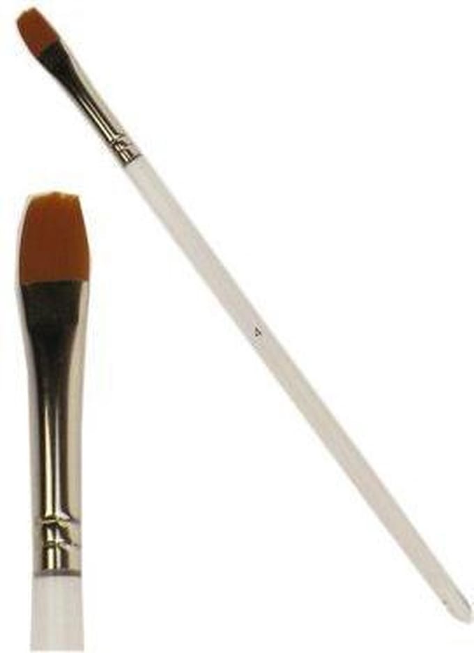 Penseel plat met ronde top � 8 mm