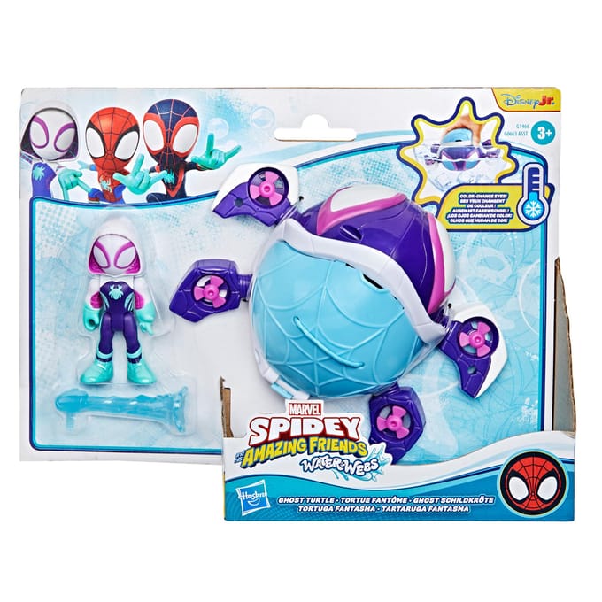 Hasbro Marvel waterspeelgoed Spidey Ghost Schildpad met kleurverandering.