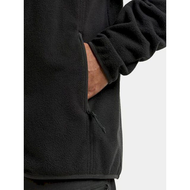 DIDRIKSONS - hans usx fullzip - Fleece sweater met rits heren - Zwart