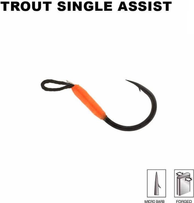 Sakura Trout Single Assist Hook - Black Nickel - Maat : Haak 2 (6 pcs)