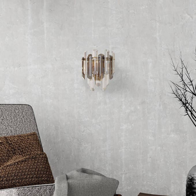 Maytoni Flare wandlamp met kristalldekor