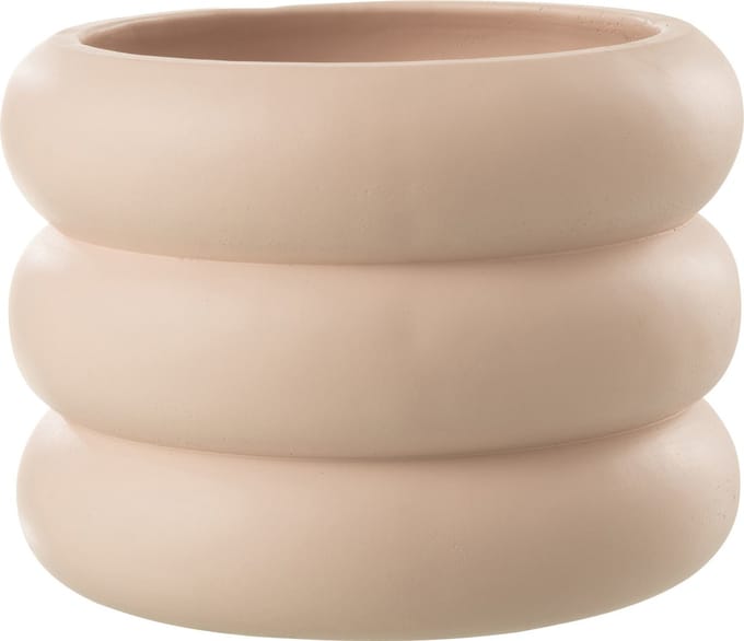 J-Line bloempot Ring - cement - beige - large - Ø 23 cm