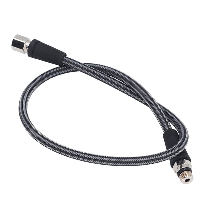 Tuyau de détendeur haute pression pour plongée Professionnel Tressé en fibre de carbone Flexible Sécurisé Tuyau haute pression pour plongée sous-marine 65cm black