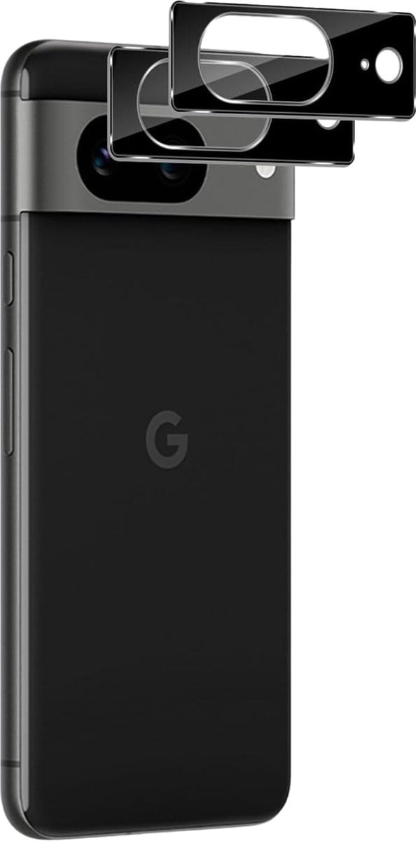 Camera Protector voor Google Pixel 8 - 2 stuks van glas Zwart glazen