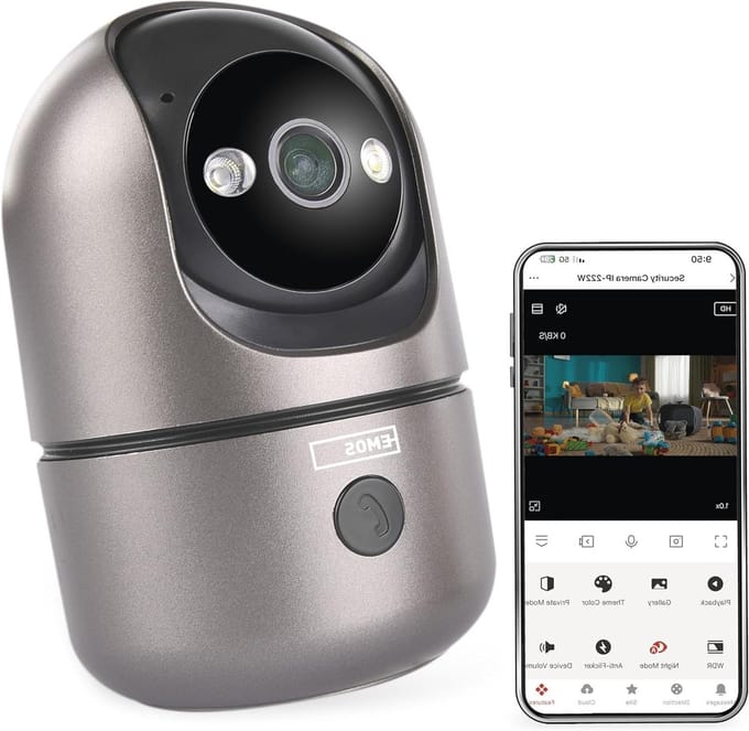 Binnen Camera - IP Camera - Huisbewaking - 4MP Resolutie - 10m Nachtzicht - Grijs