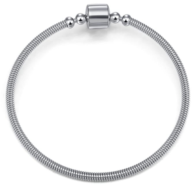 Modulaire Pandora-stijl Armband Voor Pandora Staal 18 Cm white
