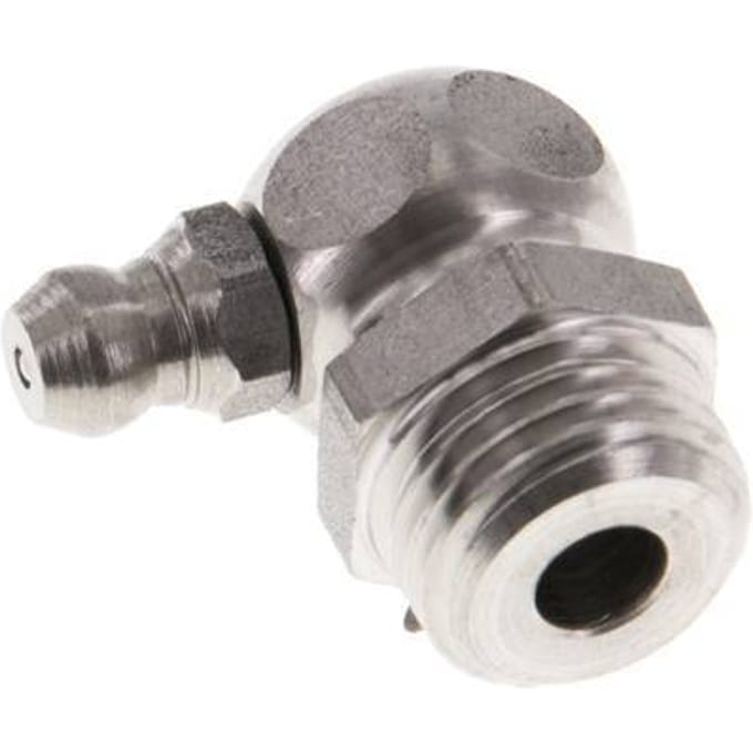 90° Haakse Smeernippel RVS R 1/4 Inch DIN 71412