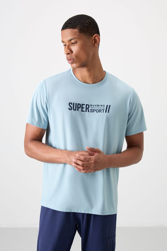 Heren Geprinte Rondhals T-Shirt