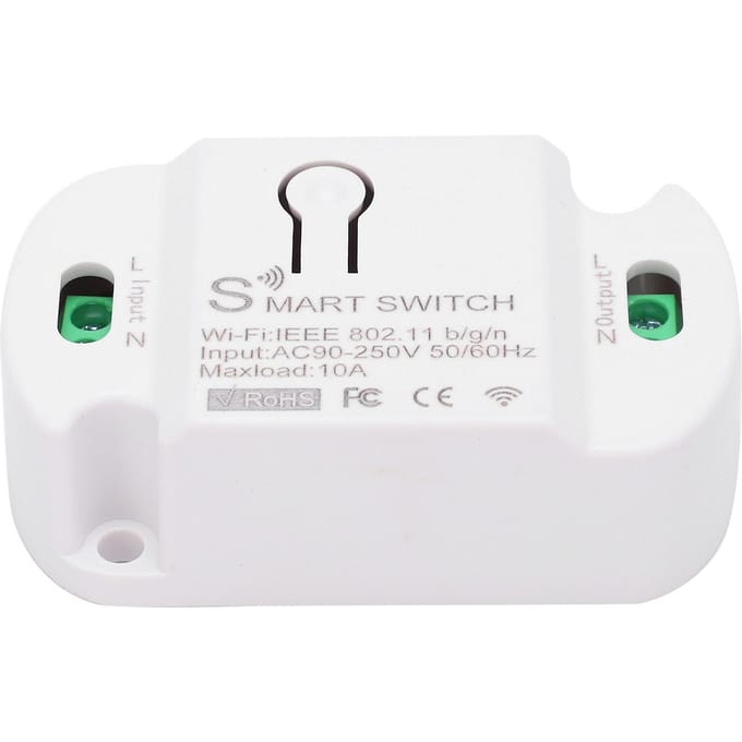 Slimme WiFi Schakelaar Afstandsbediening AAN/UIT Spraakbesturing Tijdschakeling voor Verlichting Ventilatoren TV Huishoudelijke Apparaten AC 90?250V white